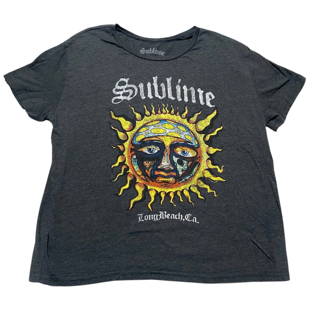 Sublime Dark Gray Cropped Tee - Women’s Size Large